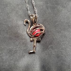 18k white gold plated pendant